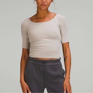 Lululemon Ribbed Micromodal Half Sleeve Tee
